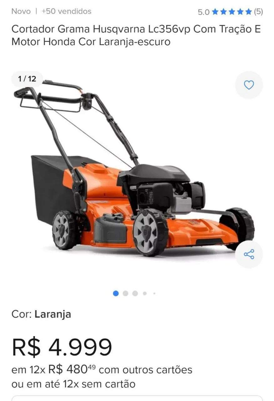 Cortador de Grama Husqvarna LC 356vp - Foto 6