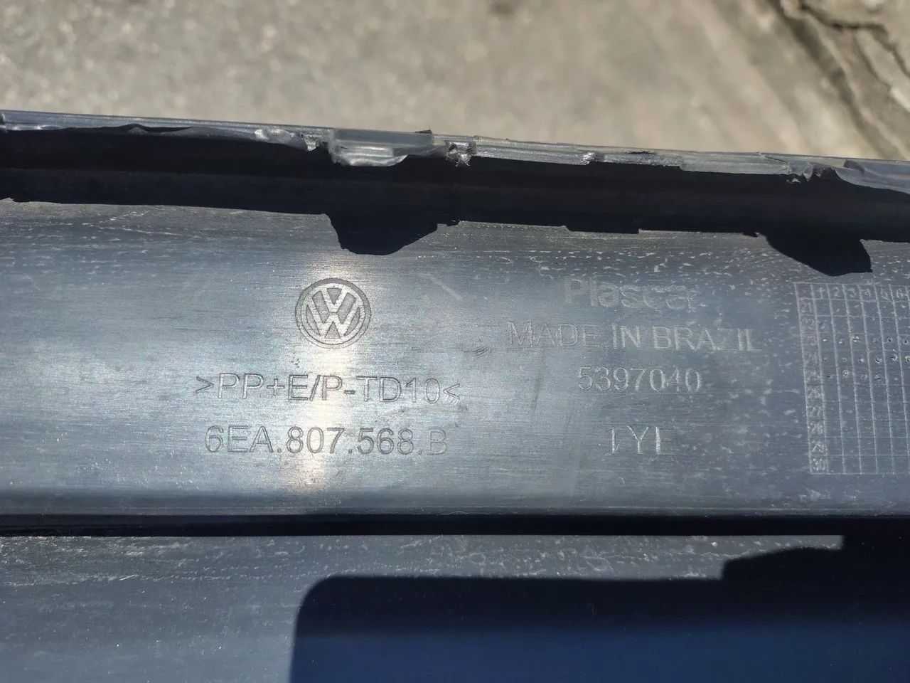 Moldura difusor do para-choque traseiro polo 2018 a 2022 original  - Foto 3