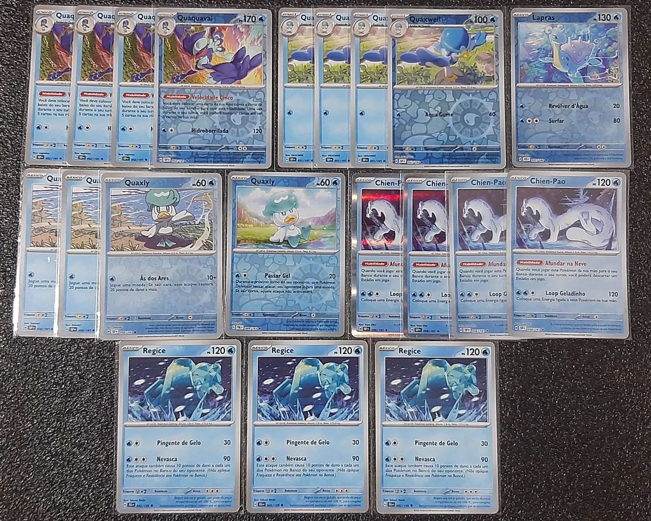 Deck quaquaval cartas originais de pokémon