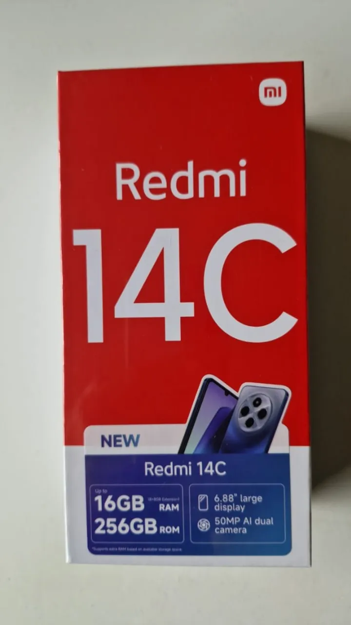Xiaomi Redmi 14C PRETO 8GB RAM-256GB DE MEMORIA - NOVO