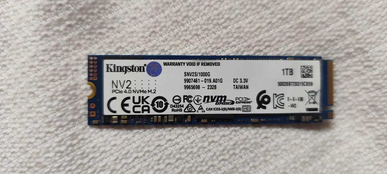SSD NV2 1TB Kingston - PCIe 4.0 NVMe M.2