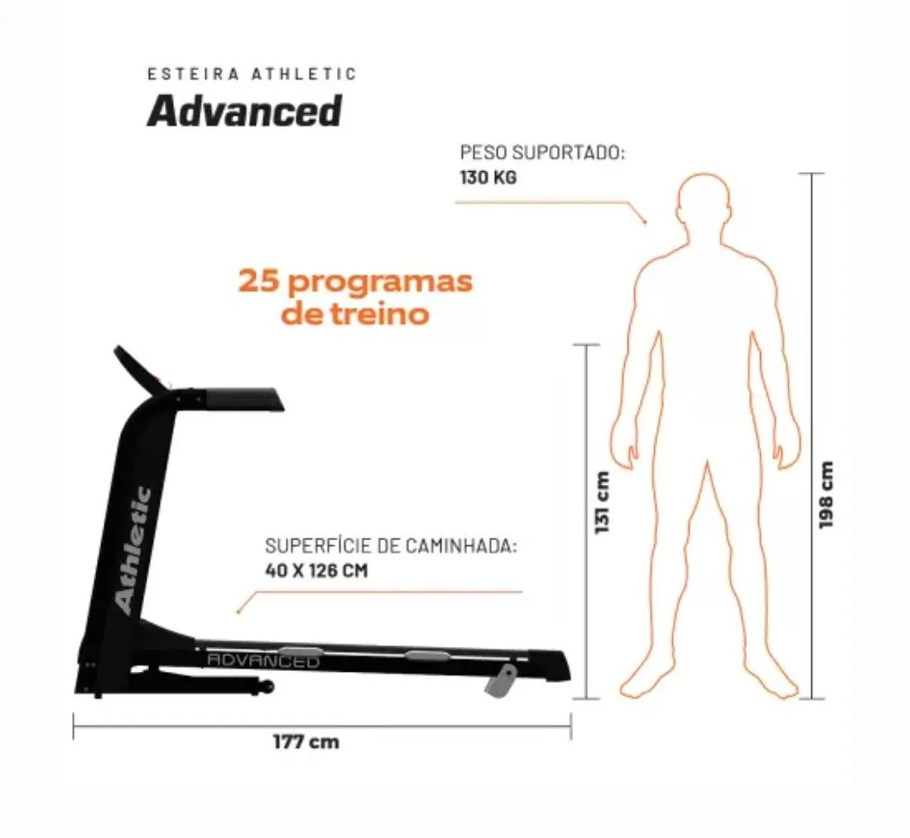 Esteira ATHLETIC RACER 16 KM/HORA BIVOLT ,DOBRÁVEL, NUCA FOI USADA,NA EMBALAGEM, - Foto 5