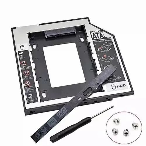 Promoção: Adaptador Caddy Hd Ssd Sata Case Gaveta Dvd Notebook 9,5mm ou 12,7mm