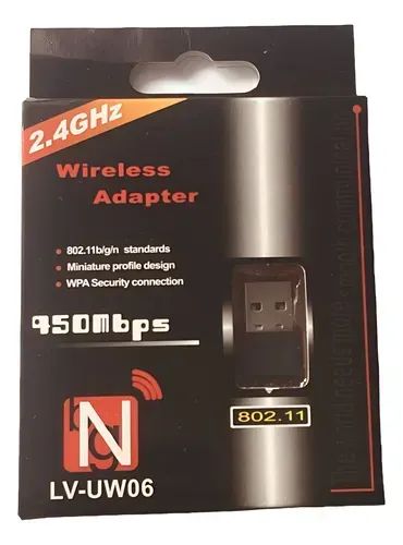 Adaptador Usb Wireless Wi Fi 950mbps 2.4 Ghz Pc Note