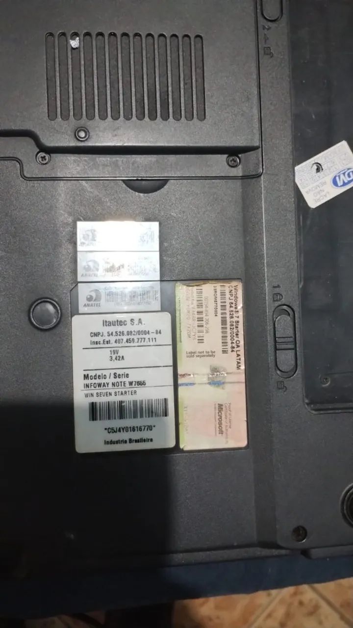 Notebook itautec