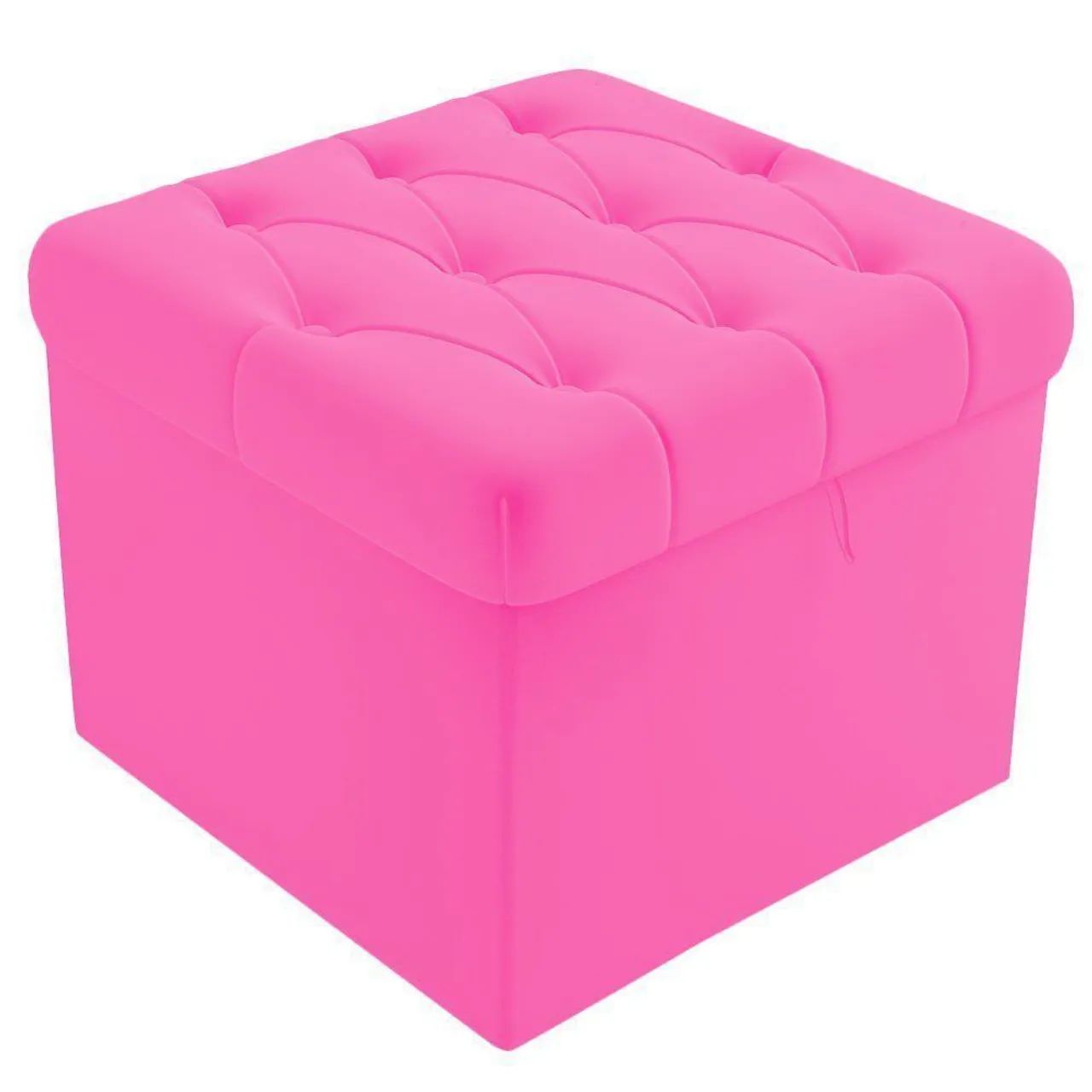 Banqueta estofada rosa