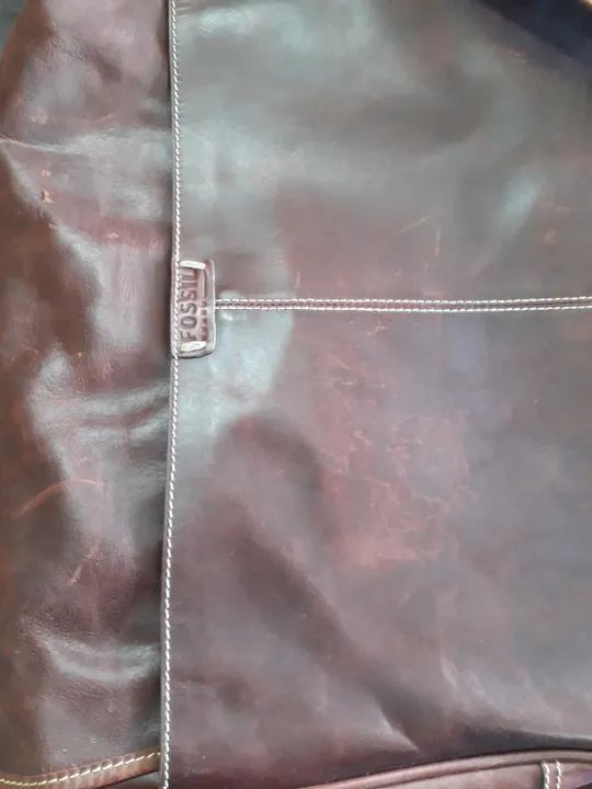 Bolsa Couro Legítimo Fóssil para Laptop