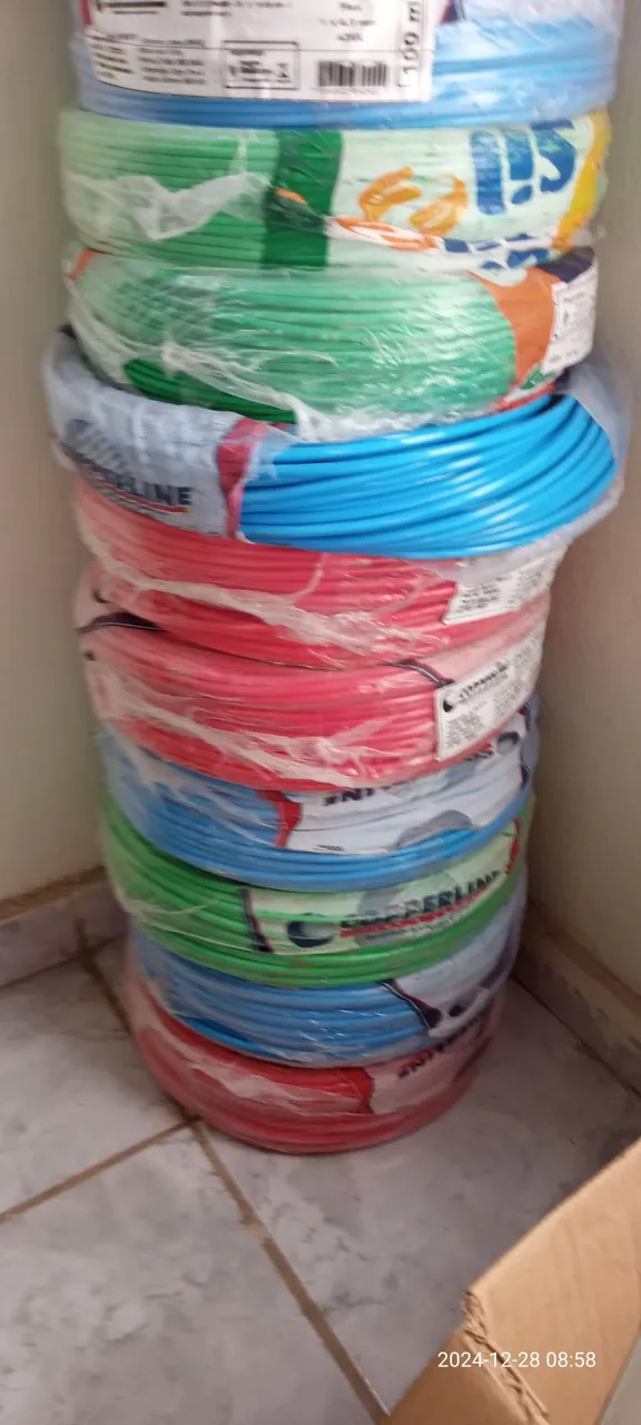 Cabos Elétricos Novos - Diversos Tipos e Tamanhos