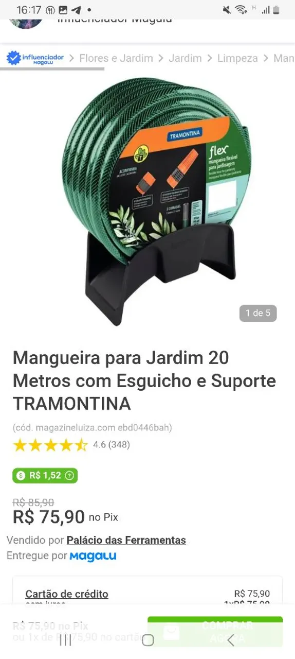 Mangueira para Jardim 20 Metros Tramontinaina