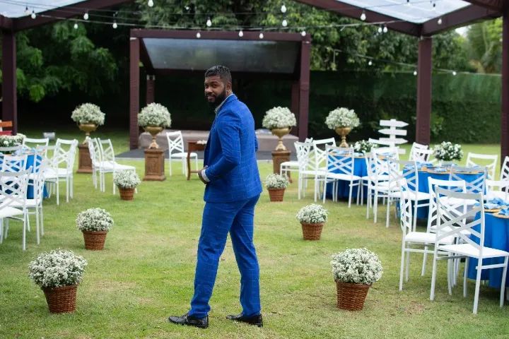 OPORTUNIDADE TERNO AZUL ELEGANTE + CALÇA   - Foto 5