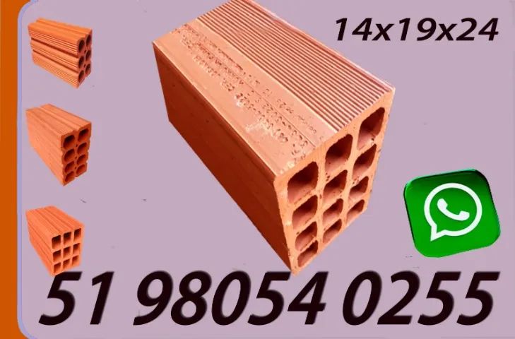 Tijolos 6 , 8 , 9 ,e 12 Furos . Porto Alegre Região e Litoral. - Foto 4