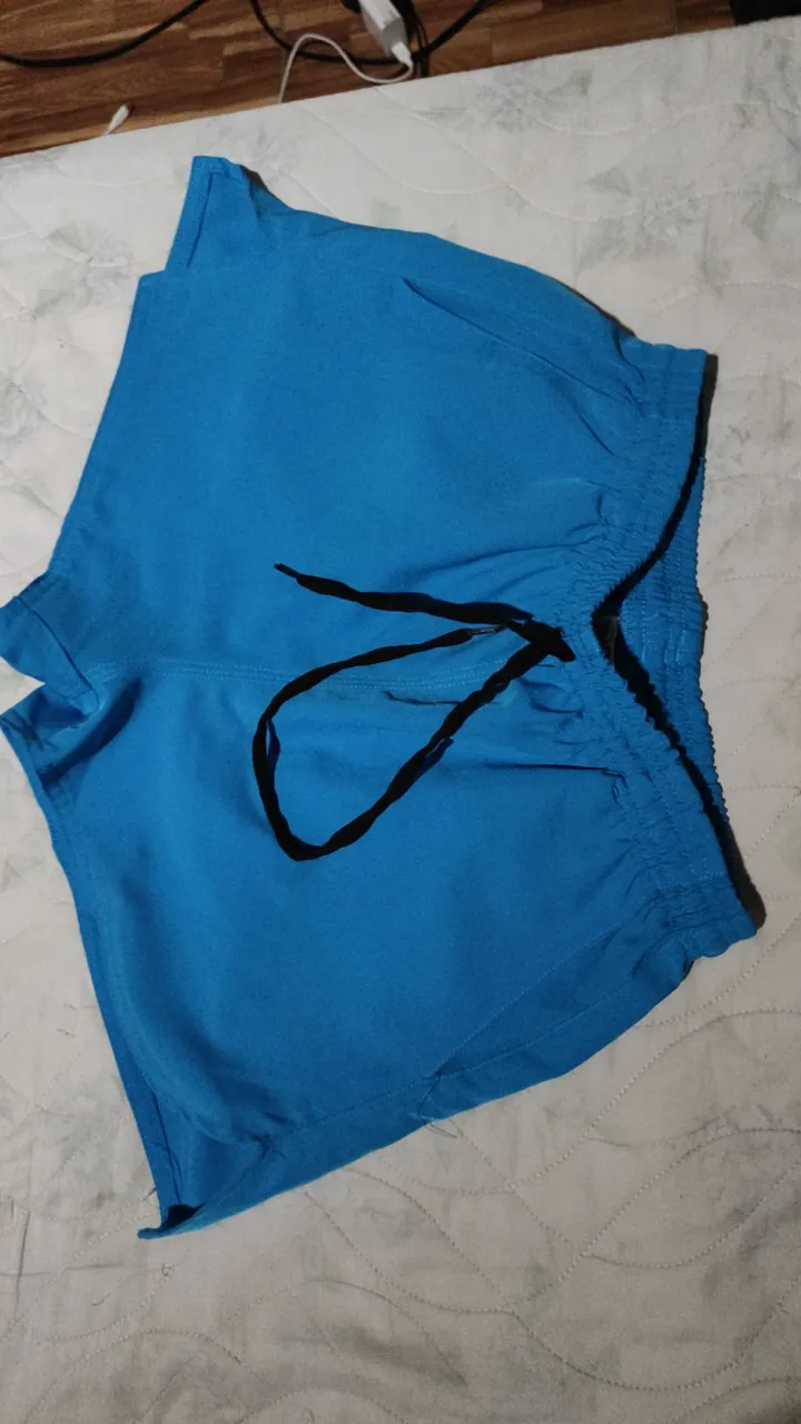Shorts Azul com Cordão
