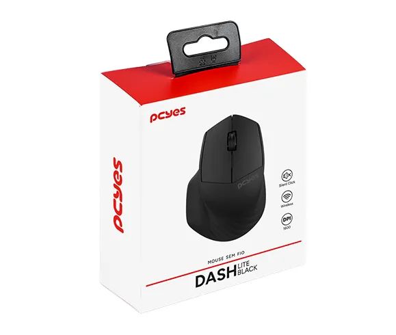 MOUSE SEM FIO DASH LITE BLACK 1600DPI SILENT CLICK PMDV2BK - Foto 3