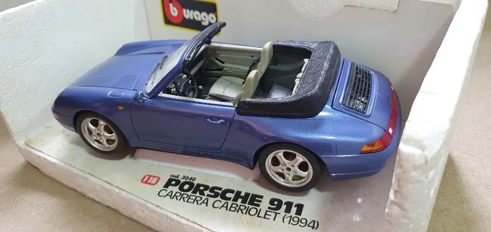 Miniatura Porsche 911 Carrera Cabriolet 1994 - Bburago (Usado) - Foto 5