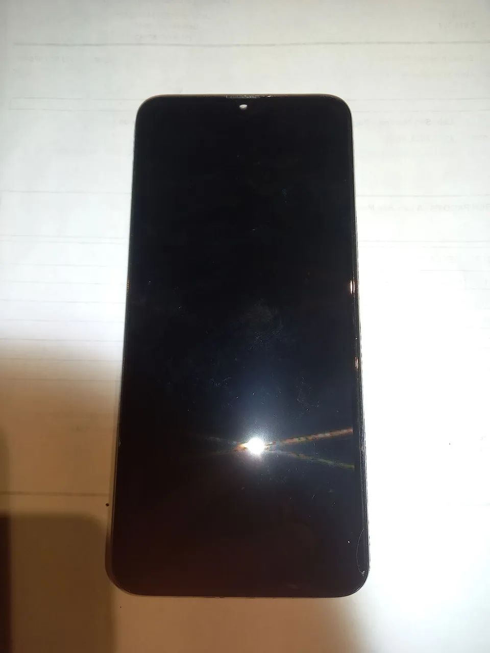 Tela display com aro e película do sansung a30s