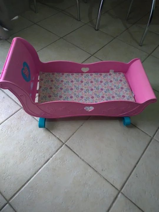 kit Baby Alive carrinho, bebê conforto e berço - Foto 5