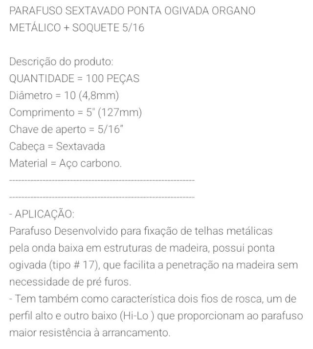 Parafuso telha sanduiche estrutura de madeira  - Foto 2
