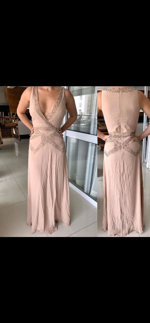 Vestido de Festa Nude 