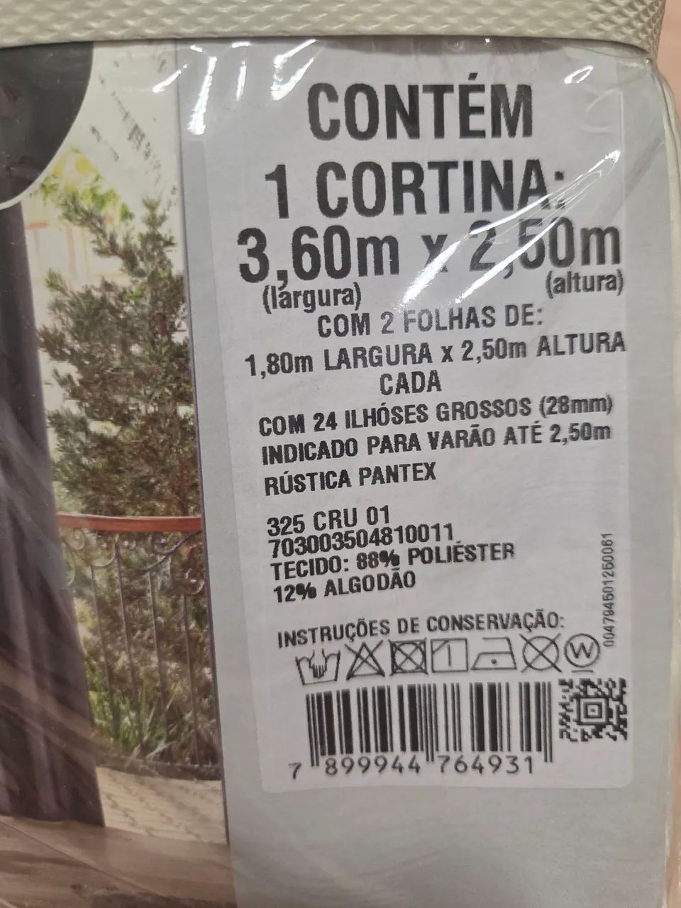 Cortina Decorativa Nova - Duas folhas - Foto 3