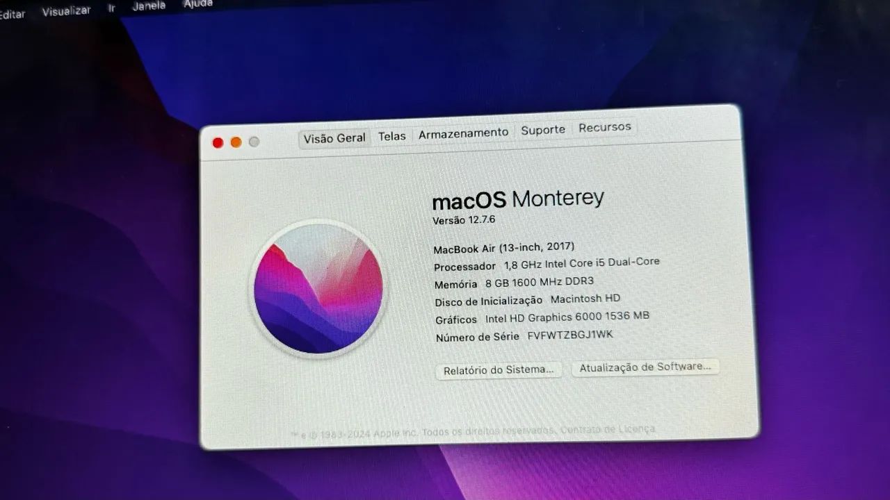 MacBook Air 13.3" 2017 Intel Core i5 5th 8GB 128GB SSD - 152 Ciclos de baterial - Foto 4