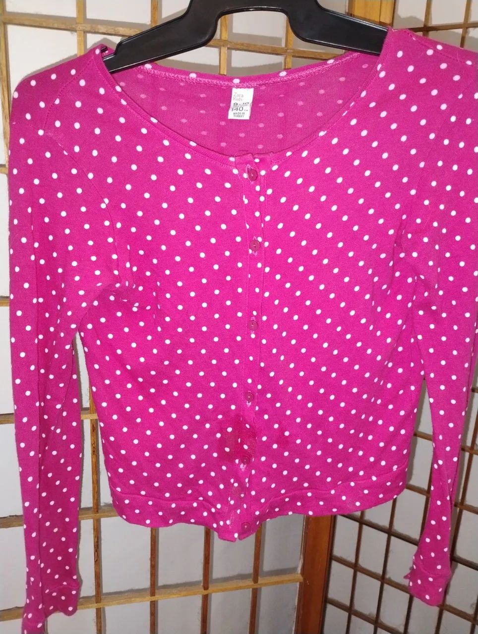 Cardigan Rosa Poá