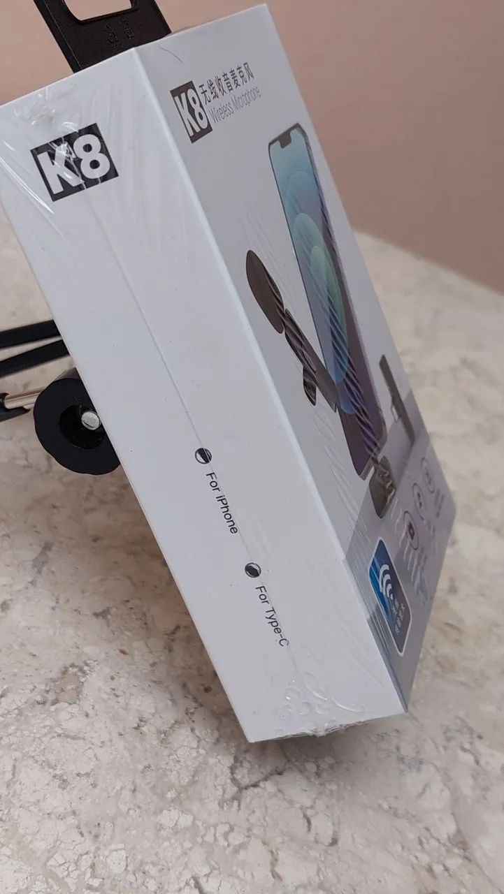 Microfone Lapela Bluetooth Sem Fio Para Android E iPhone K8 - Foto 2