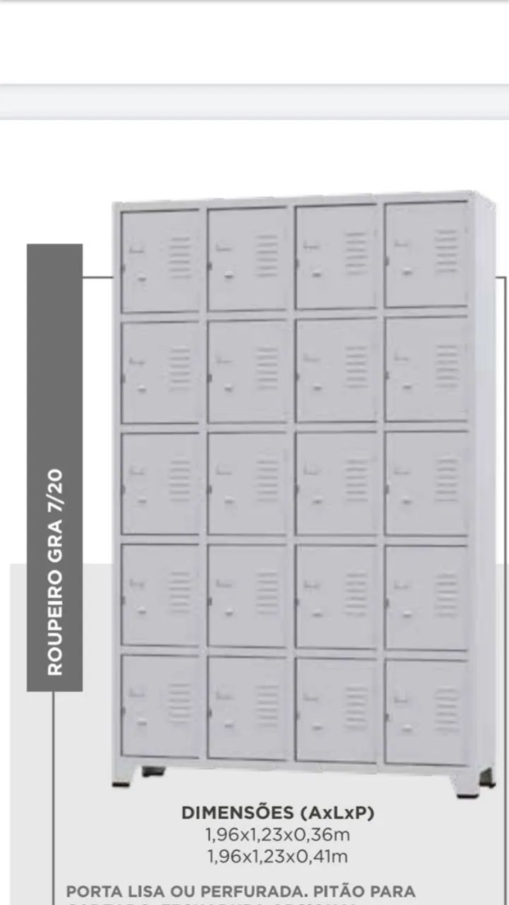 Armário de aço para vestiário 