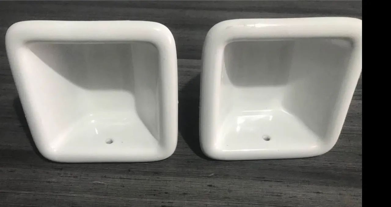 Porta papel higiênico de cerâmica embutir 2 peças por 25