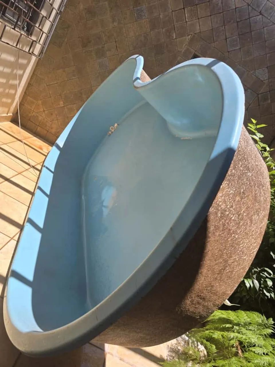 Piscina de fibra feijão 