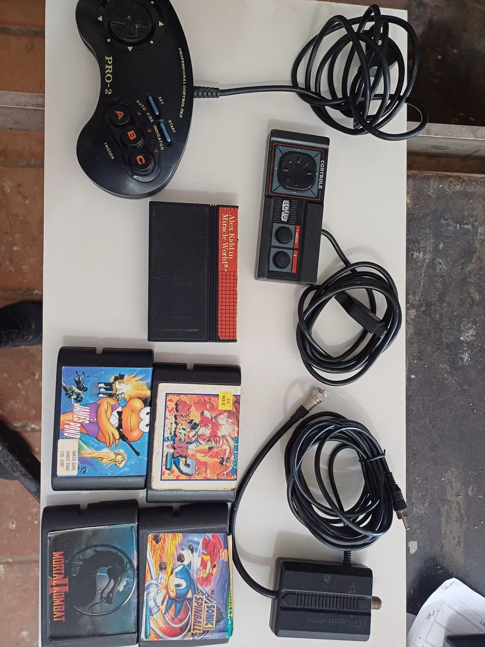 Lote de Acessórios e Jogos Sega Master System