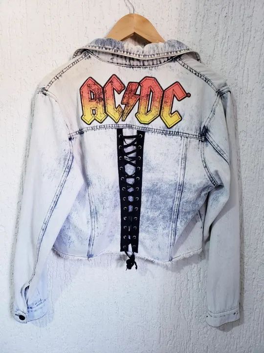 Jaqueta Jeans AC/DC Cropped - Foto 4