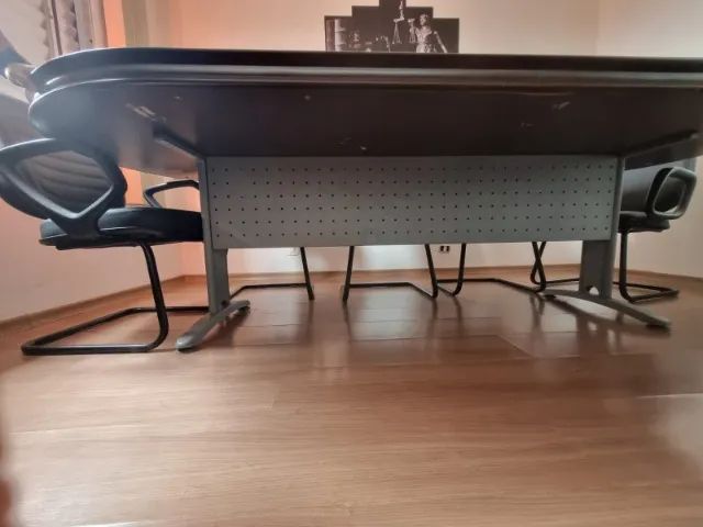 MESA DE REUNIÃO ESTILOSA, MADEIRA PURA 2,50 x 1,20 - Foto 4