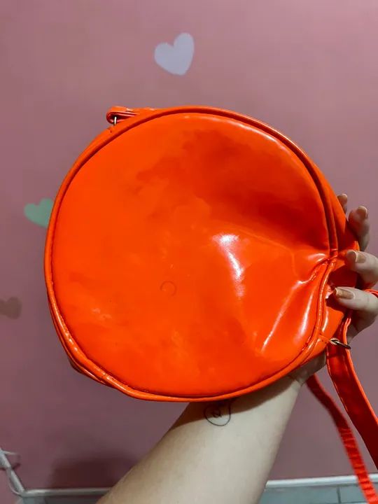 Bolsa Circular Laranja florescente   - Foto 5