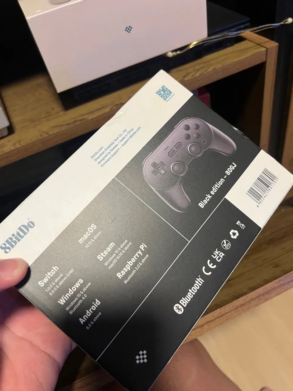 Controle 8BitDo Black Edition 80GJ