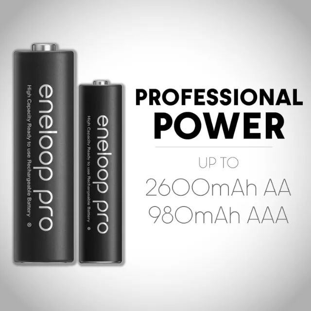 Baterias Recarregáveis Ni-MH Eneloop Pro AAA Panasonic 980mAh BK-4HCCA16FA, 16 UN. - Foto 5
