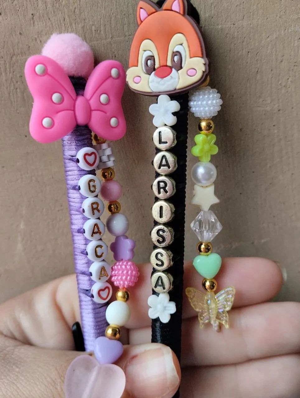 Canetas Personalizadas com Nome e Enfeites