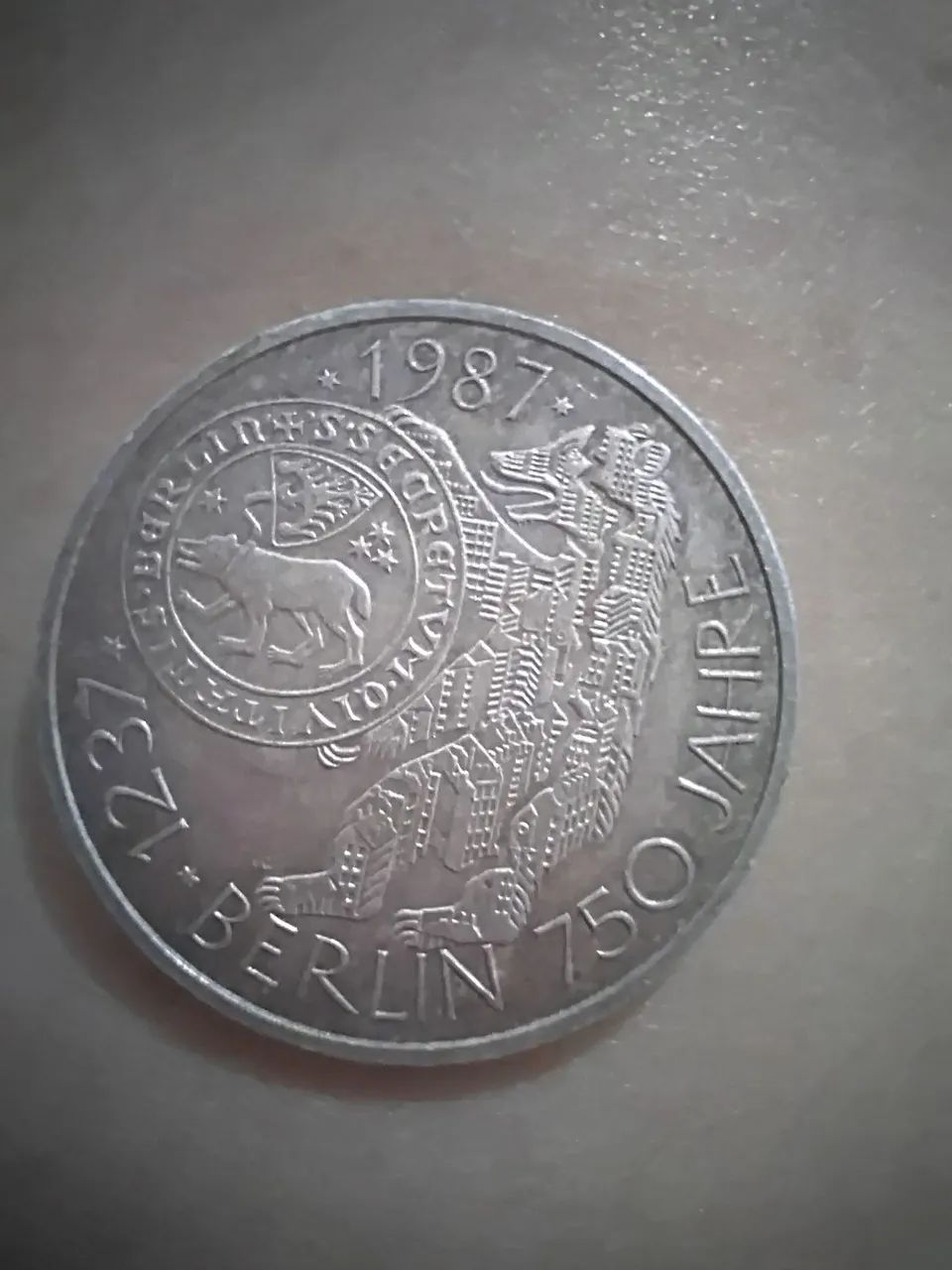 Moeda comemorativa Berlim 750 anos 1987