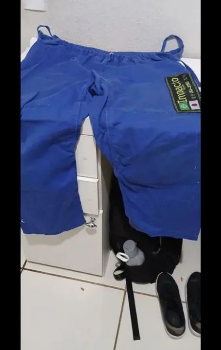 Kimono de Jiu-Jitsu Azul - Tamanho M - Foto 4