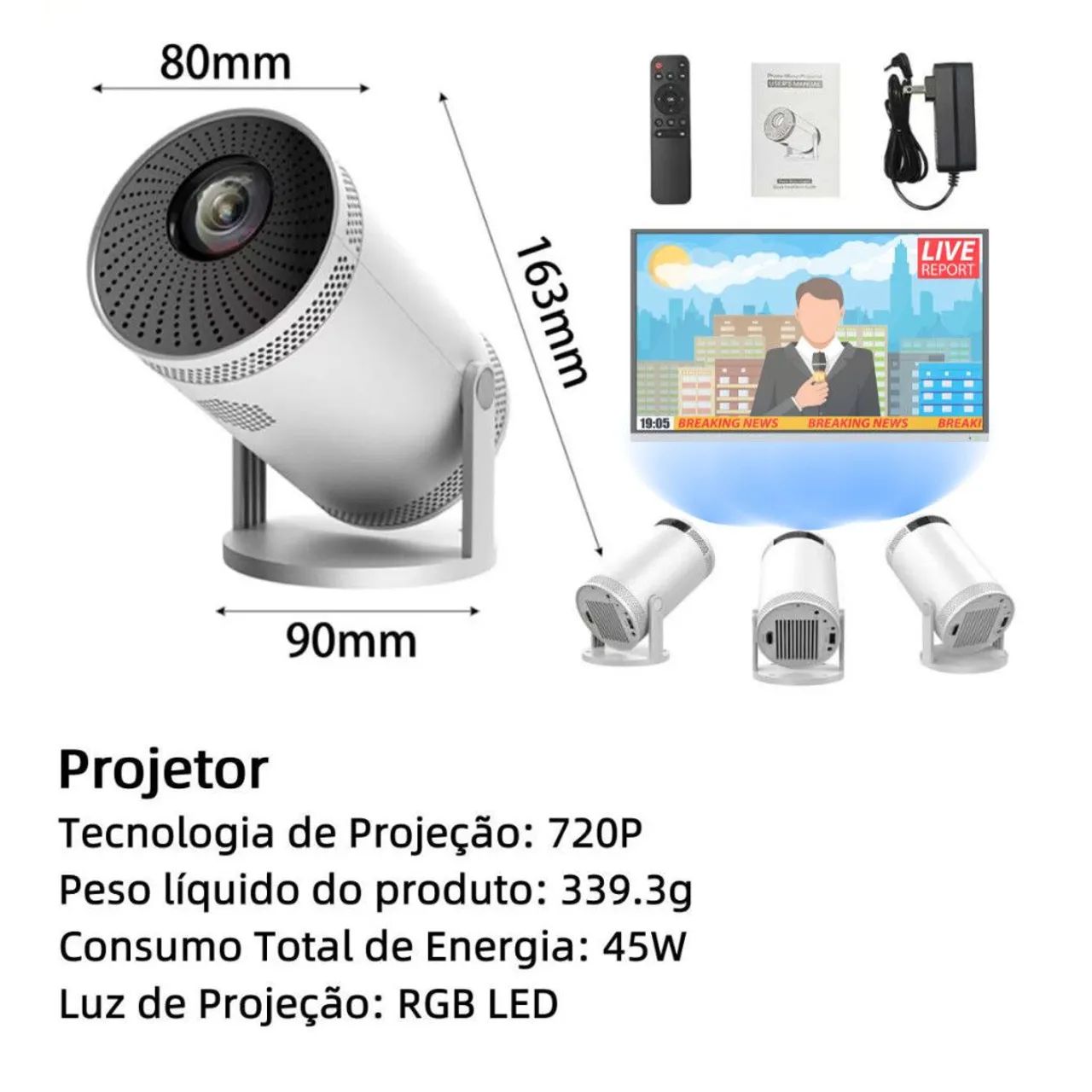 Projetor HY300 Wifi No Precinho  - Foto 2