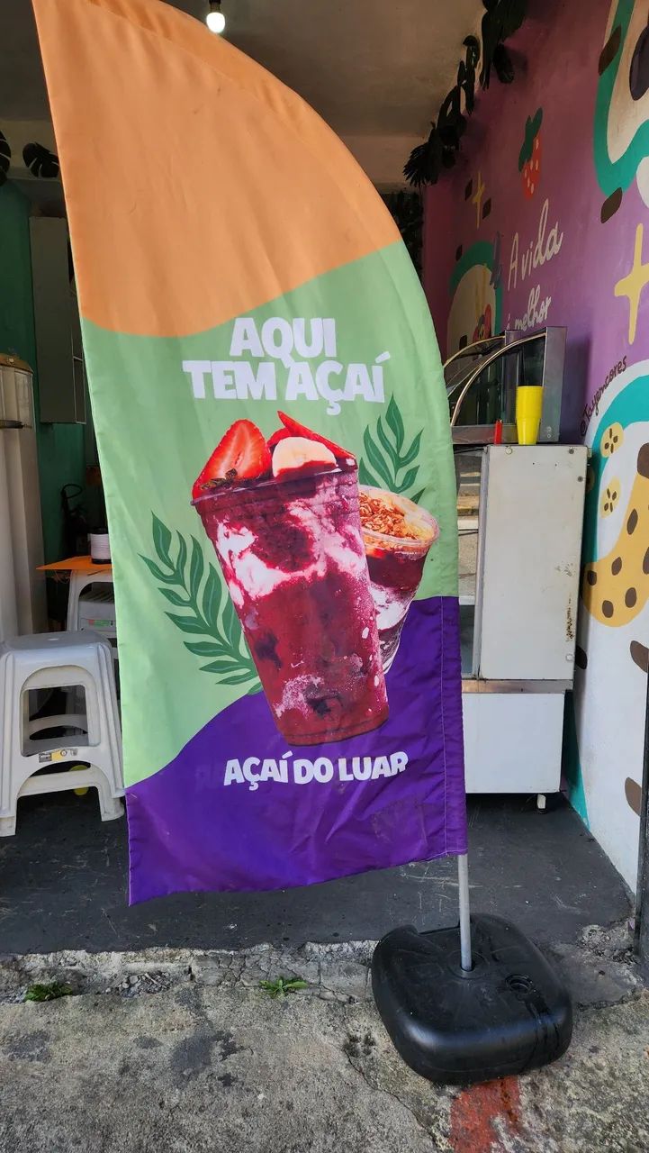 Wind banner - banner de tecido açaí  - Foto 3