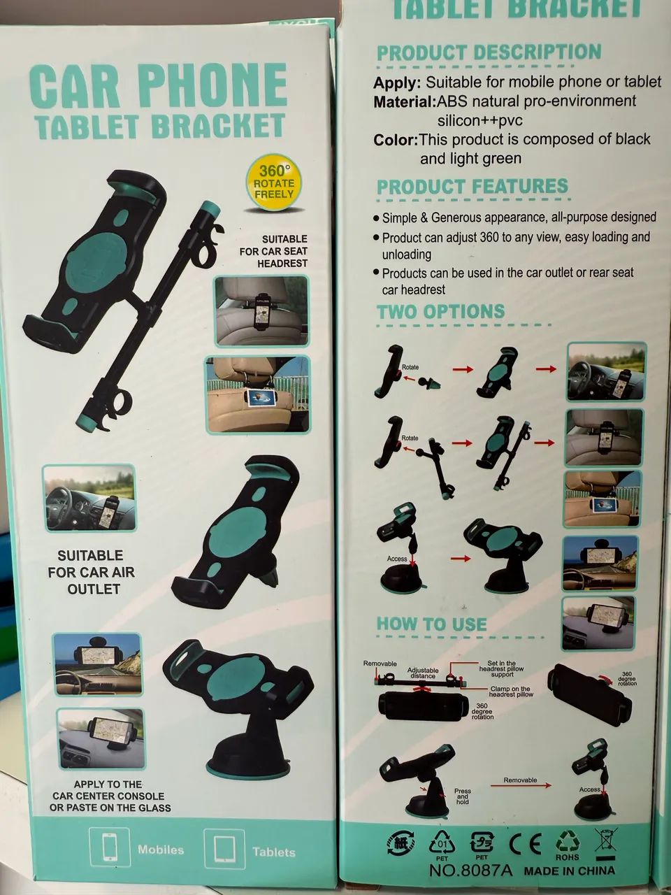 Suporte veicular para celulares 3 em 1 
