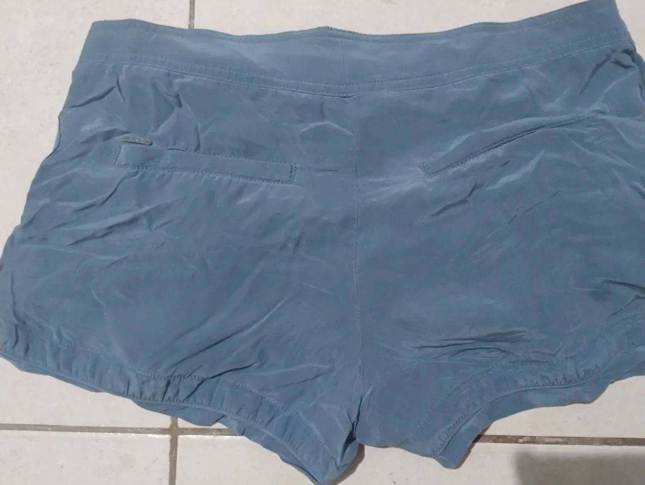 Short azul curto tamanho 38 - Foto 5