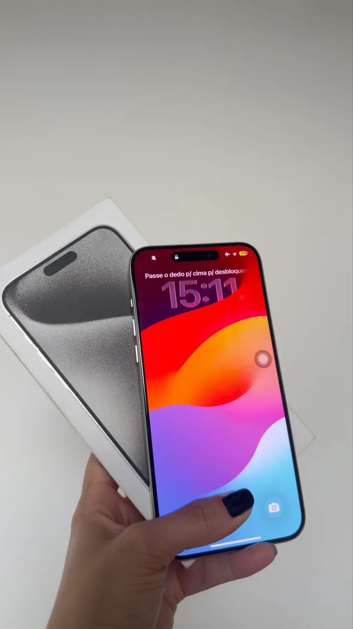 iphone 15 pro max 256GB Branco - Excelente estado 