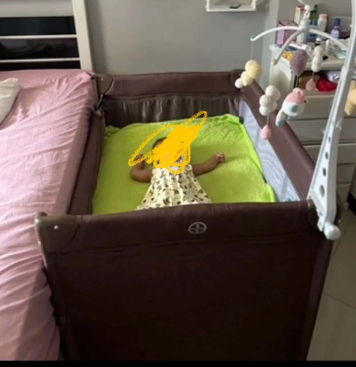 Berço acoplado bebê chiqueirinho co-sleeper cama - Foto 4