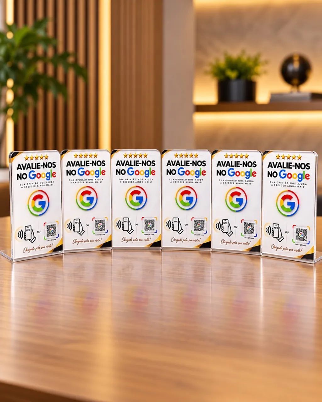 Placa De Avaliação Google com Tag aproximação 