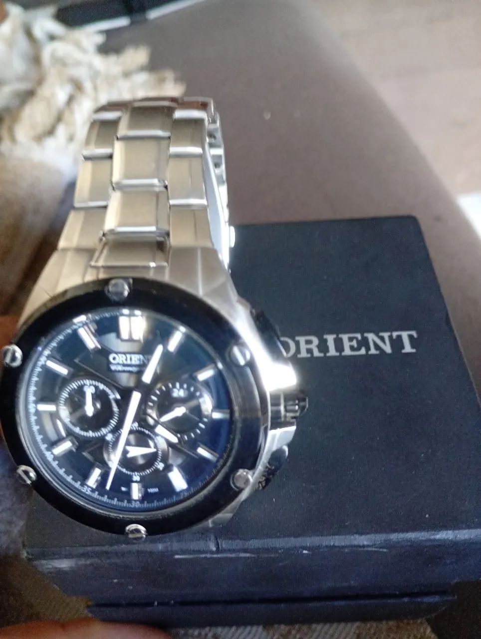 RELOGIO ORIENT CRONOGRAFO PRETO MBSSC254 P1SX - Foto 2