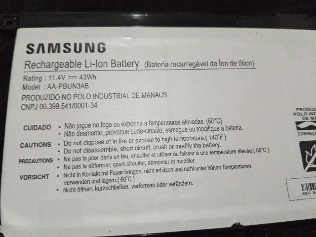 Bateria de Notebook Samsung - ORIGINAL