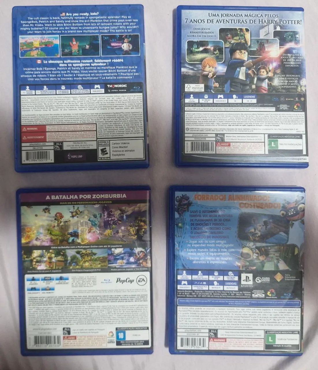 Jogos PS4 Bob Esponja Plants VS Zombies GW2 Lego Harry Potter Collection e Sackboy - Foto 2