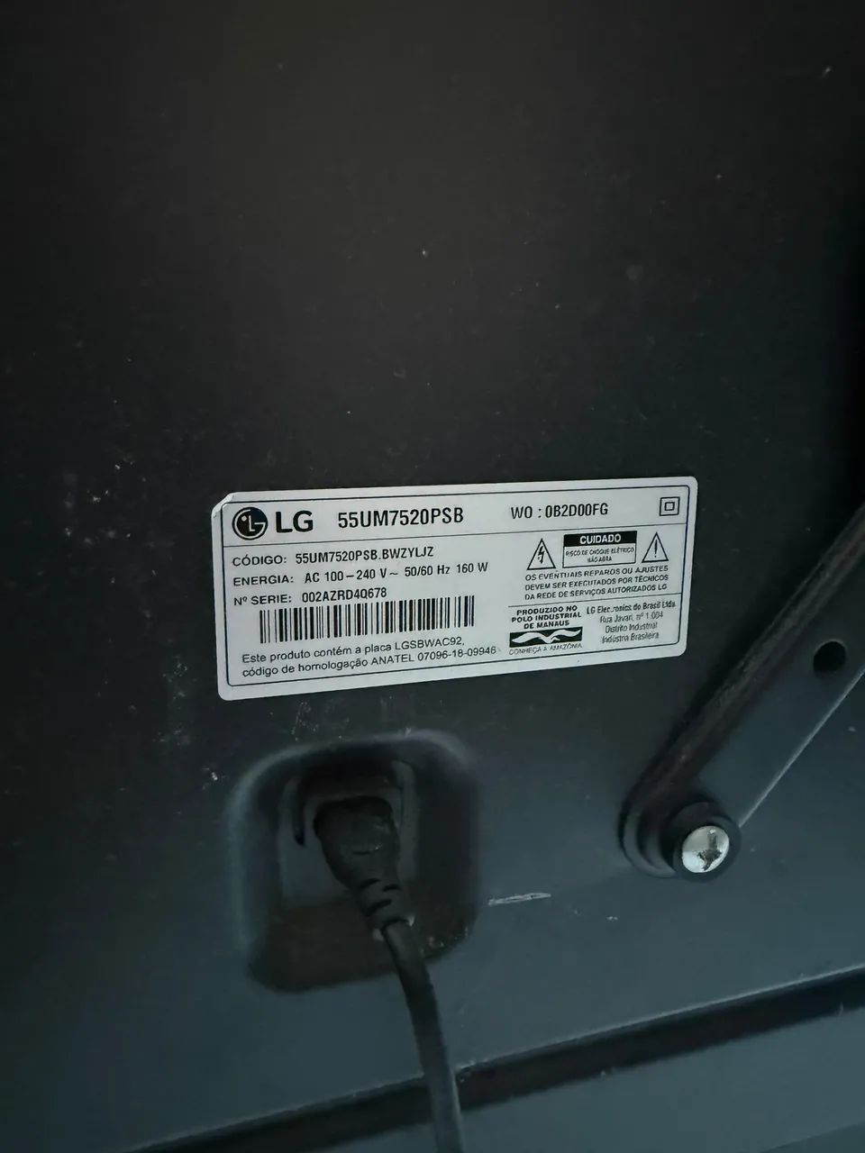 VENDE-SE SMART TV LG 55 4K - Foto 2