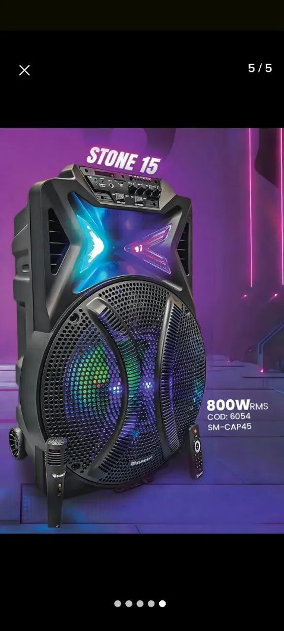 Caixa de som profissional Sumay alto falante 15 800w 